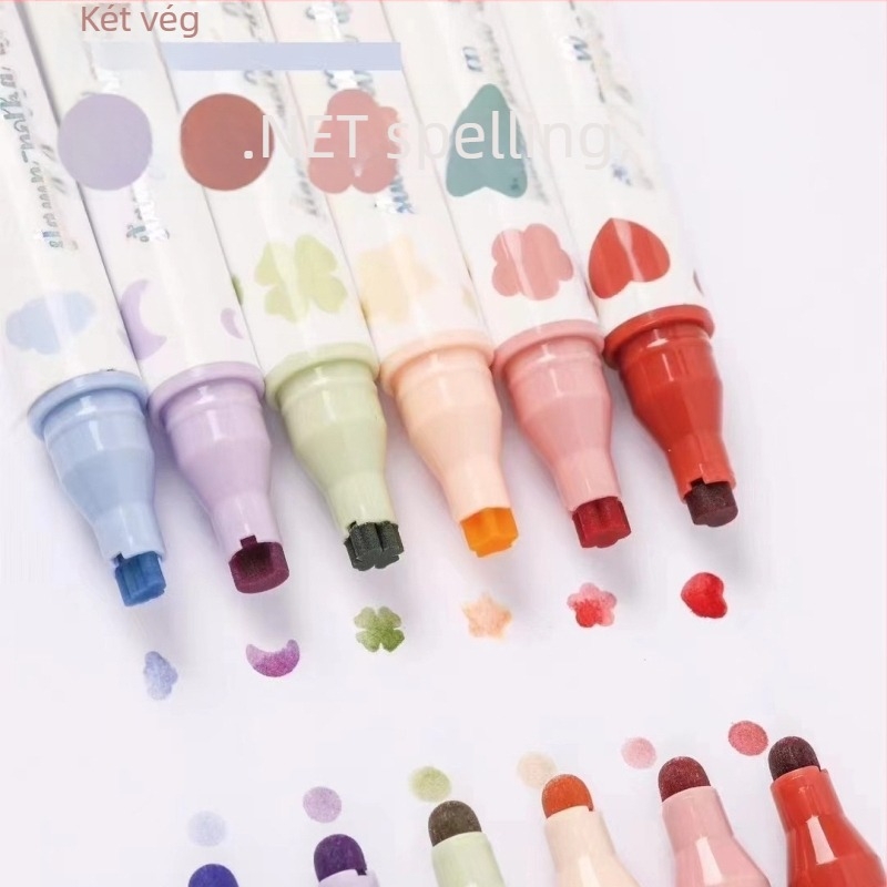 Kiemelő toll H848, dupla végű, műanyag test, dobozos csomagolás