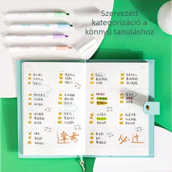 Deli S745 kiemelő toll hat puha heggyel, műanyag tok, dobozos csomagolás, modell S745, specifikációk 288/24