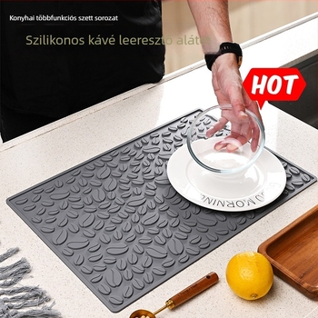 Szilikonból készült vízszűrő párna, pohár- és teás alátét, csúszásmentes bármat, szigetelő és csepegtető pad a kávéfőzőhöz, logó testreszabás