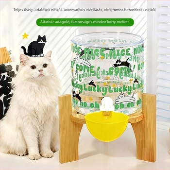 Automata vízadagoló háziállatok számára – boroszilikát üveg, élelmiszer-minőség, hőálló, nagy kapacitás