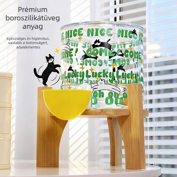 Automata vízadagoló háziállatok számára – boroszilikát üveg, élelmiszer-minőség, hőálló, nagy kapacitás