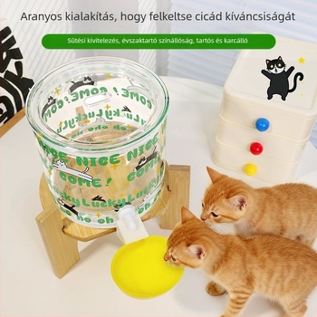 Automata vízadagoló háziállatok számára – boroszilikát üveg, élelmiszer-minőség, hőálló, nagy kapacitás