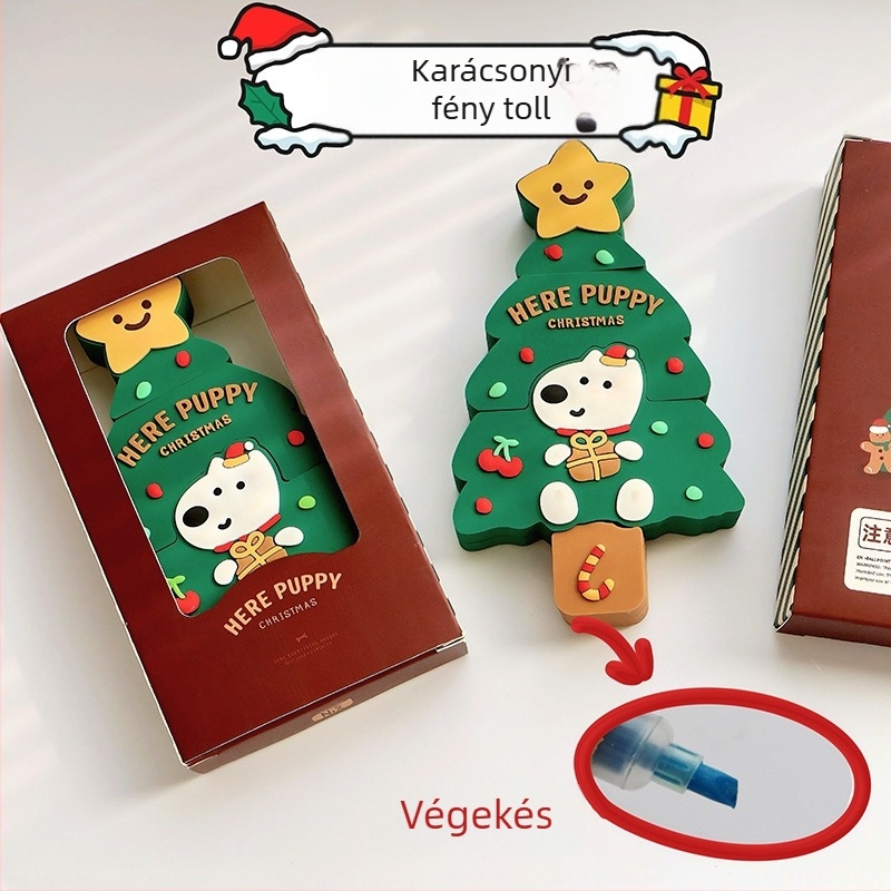 FAITH háromszínű fluoreszcens toll PVC-ből, modell 250618001 – testre szabható, ideális ajándék diákoknak és naptárakhoz