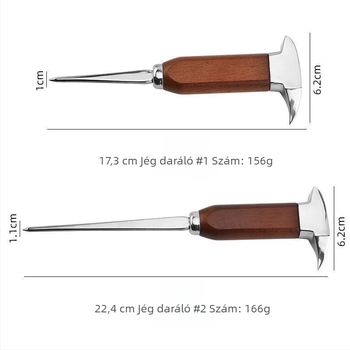 Jeges faragó eszközkészlet bármestereknek, rozsdamentes acélból, modern minimalista stílus, 2024-ben debütált, súly 150, egységcsomagolás