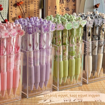 Nemzeti stílusú zselés toll, Yiyou márka, akril test, fém hegy, törölhető tinta