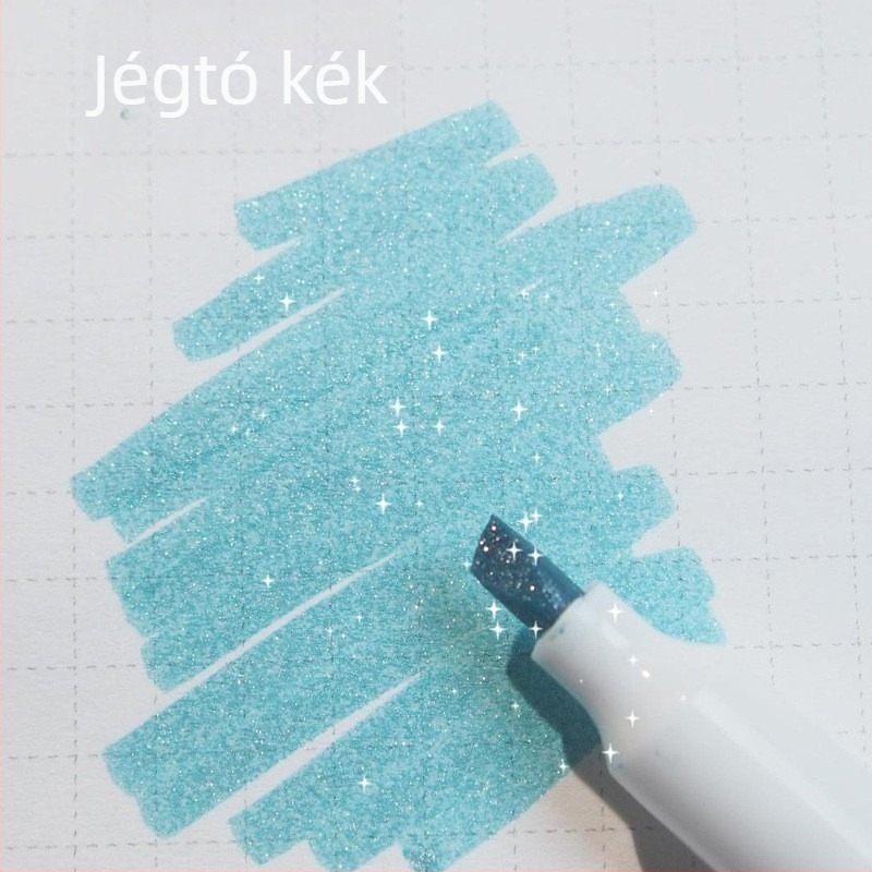 Csillogó galaktikus kiemelő toll, 10 színű készlet jegyzeteléshez
