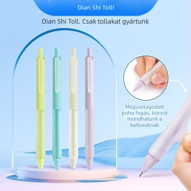 Be húzható gél toll, Dotted stone Fingertips gentle sorozat, rozsdamentes acél heggyel, műanyag testtel, nem törlő tinta