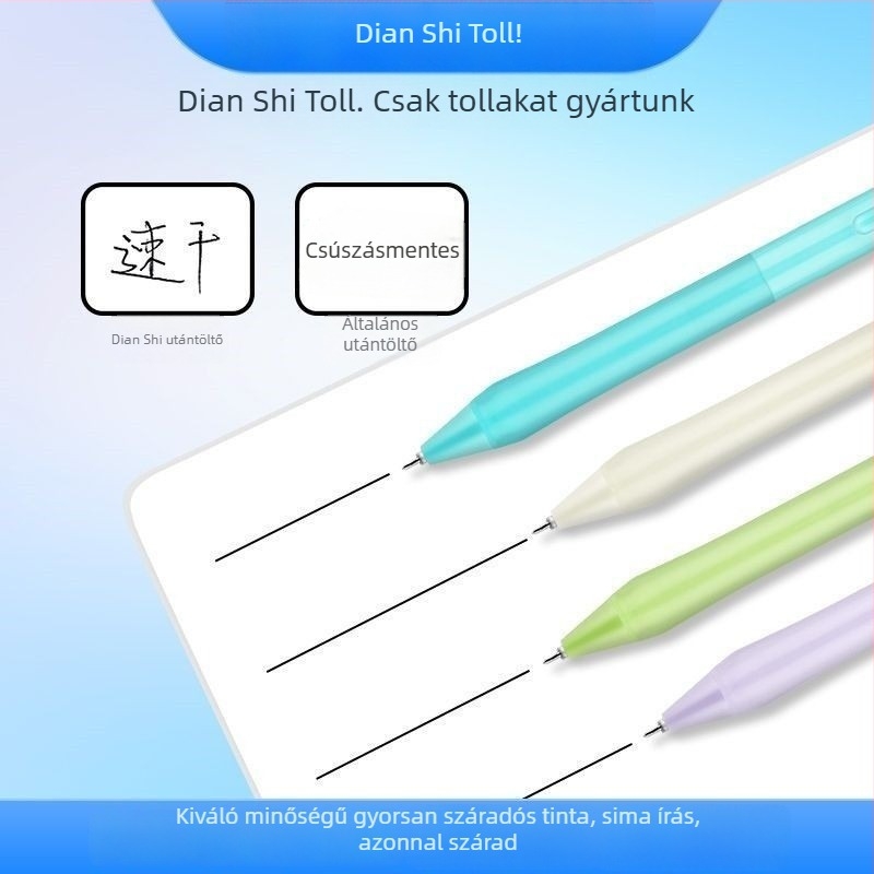Be húzható gél toll, Dotted stone Fingertips gentle sorozat, rozsdamentes acél heggyel, műanyag testtel, nem törlő tinta