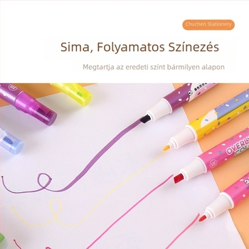 Kétoldalas, 6 színű kiemelő diákoknak – színes marker kiemelésre és naplóíráshoz