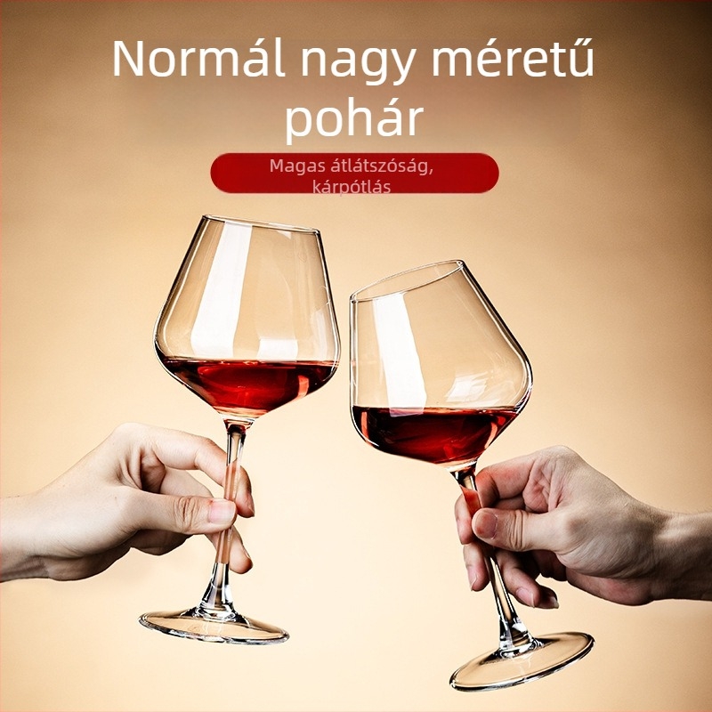 boros pohár - kristályos üveg, modern átlátszó stílus, papírdobozos csomagolás, logónyomtatás elérhető