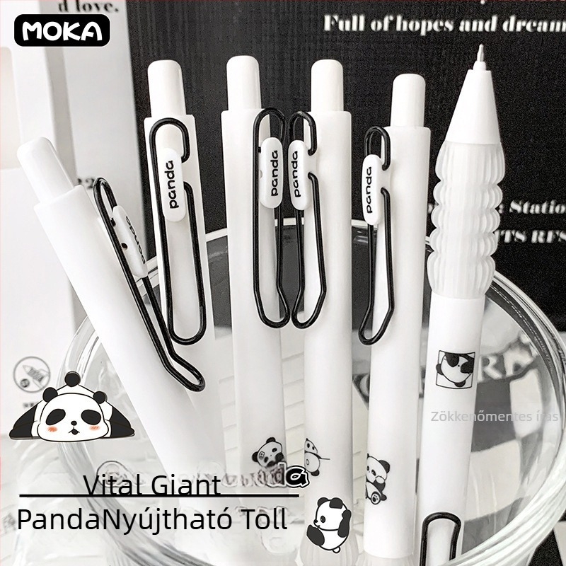 Panda sorozatú gél toll, Magic Music, műanyag test, heganyag: egyéb anyagok, nem törölhető