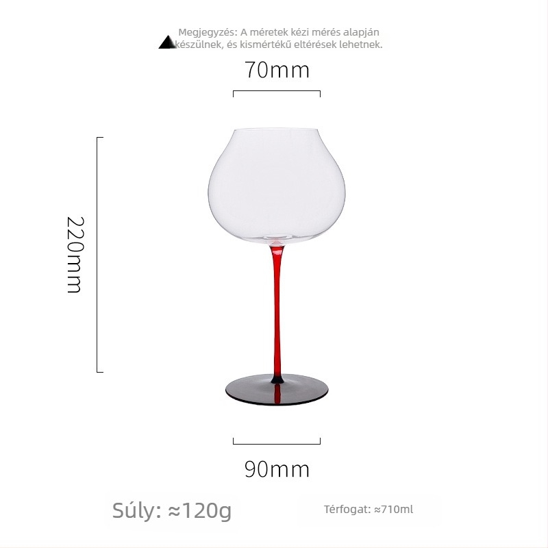 Kristályból készült boros pohár | Kapacitás 501–600 ml | Light Luxury stílus | Testreszabás elérhető | Logó hozzáadható