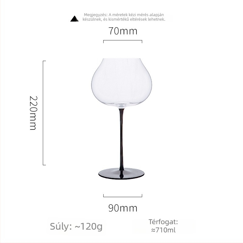 Kristályból készült boros pohár | Kapacitás 501–600 ml | Light Luxury stílus | Testreszabás elérhető | Logó hozzáadható