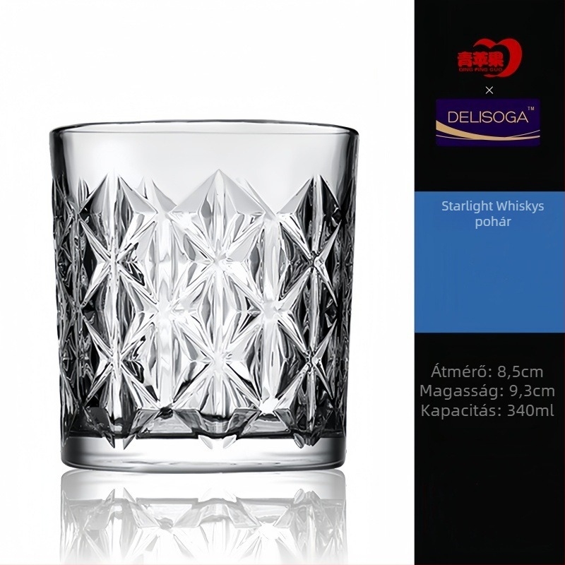 DELISOGA Whisky pohár Nordic stílusban (301–400 ml; üveg; készlet 6–10 db)