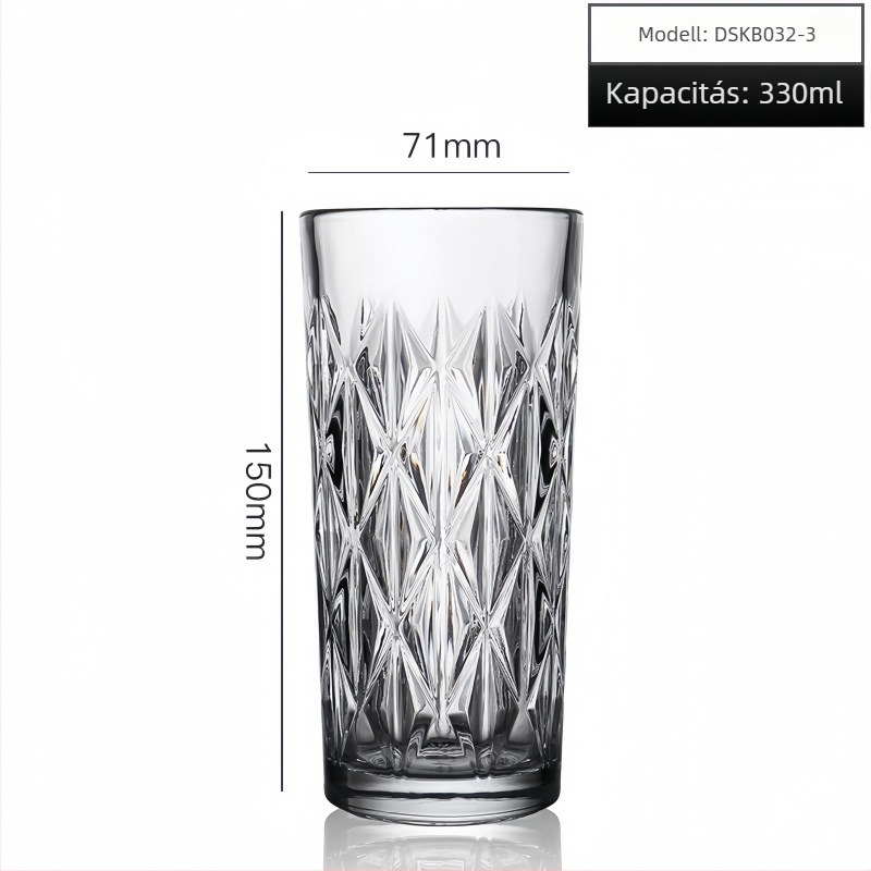 DELISOGA Whisky pohár Nordic stílusban (301–400 ml; üveg; készlet 6–10 db)