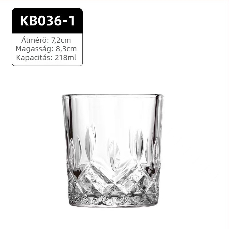 DELISOGA Whisky pohár Nordic stílusban (301–400 ml; üveg; készlet 6–10 db)