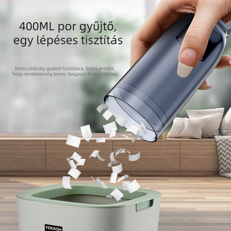 Vezeték nélküli kézi autó porszívó, 7,4V, 50W, 4000Pa, tölthető, Huiju Technology