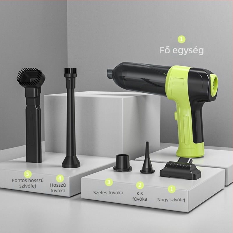 Vezeték nélküli kézi autó porszívó, 7,4V, 50W, 4000Pa, tölthető, Huiju Technology