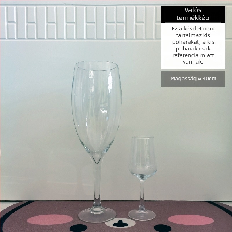 Üvegpohár, modern minimalista stílus, 2 darabos készlet, testreszabás elérhető