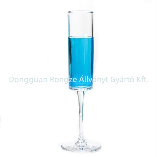 Műanyag pezsgőspohár, átlátszó, modern minimalist stílus, 101–200 ml kapacitás, logó nyomtatás elérhető