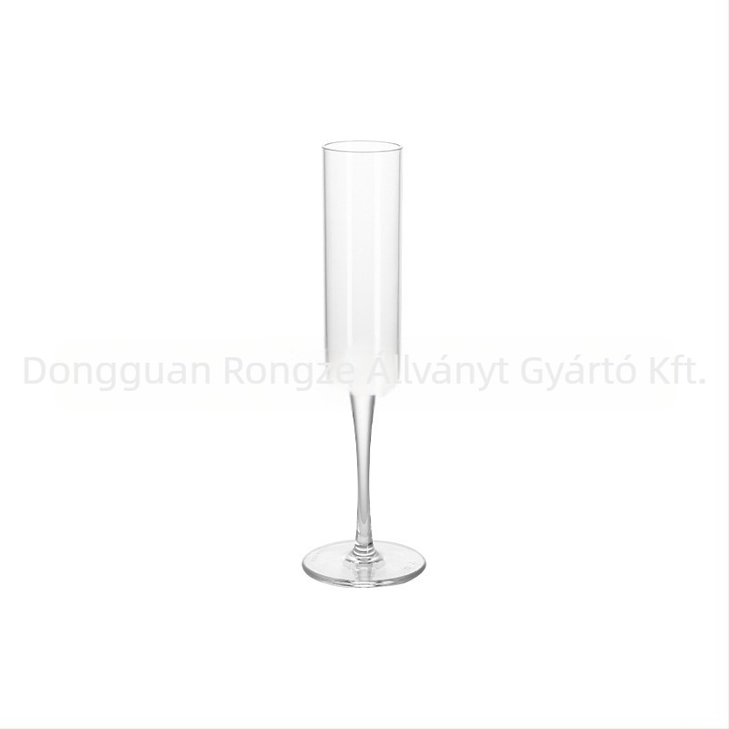 Műanyag pezsgőspohár, átlátszó, modern minimalist stílus, 101–200 ml kapacitás, logó nyomtatás elérhető