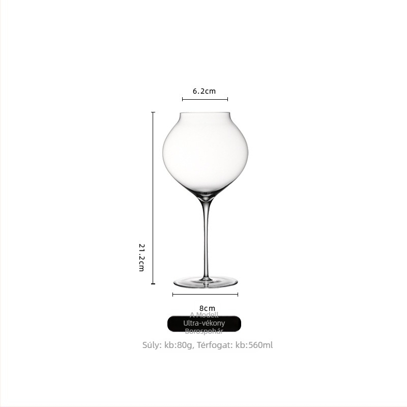 Üveg borospohár | Kapacitás 501–600 ml; Stílus: északi szél, átlátszó