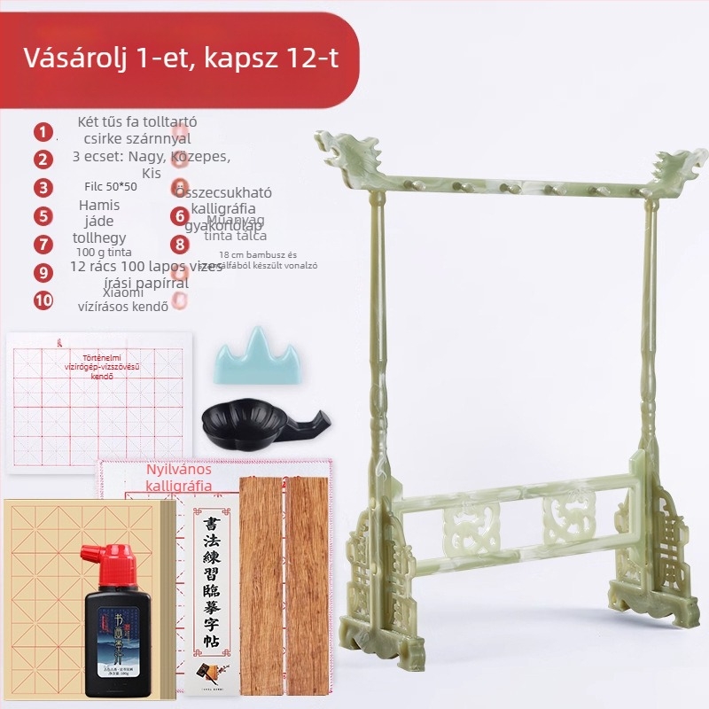 Kaligráfia ecsettartó – imitációs jáde