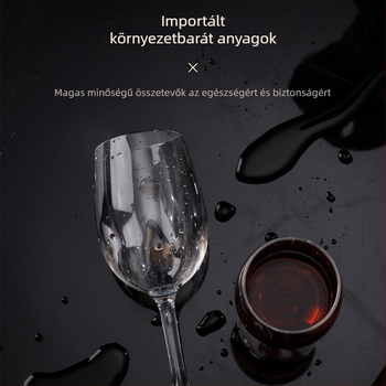 Műanyag borospohár, modern egyszerű stílus; súly 90 g, egységcsomagolás, logónyomtatás engedélyezett