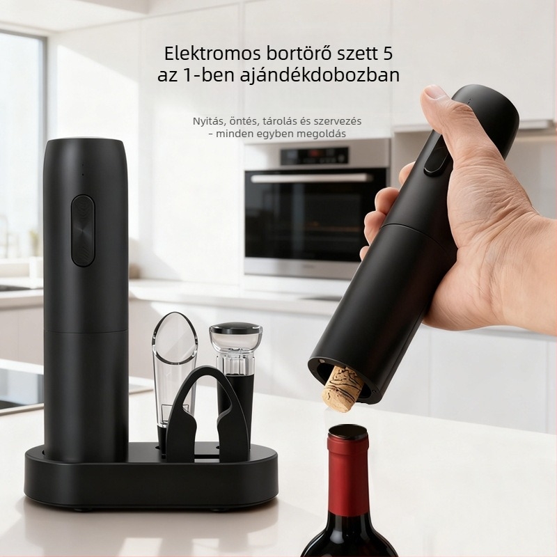 USB-töltésű elektromos borkinyitó, többsfunkciós, intelligens (Anyag: ABS; Márka: Chef Ji Qixiu; Funkció: Elektromos)