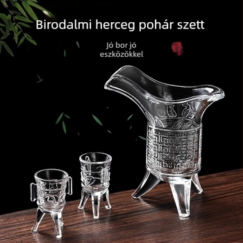 Otthoni boros pohár - modern, egyszerű stílus virágmotívummal, üveg anyag, 1–100 ml kapacitás, 1 darabos készlet, testreszabható logó, prémium minőség
