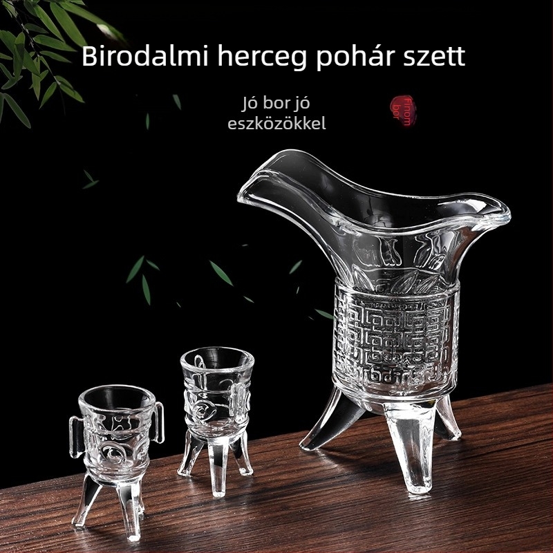 Otthoni boros pohár - modern, egyszerű stílus virágmotívummal, üveg anyag, 1–100 ml kapacitás, 1 darabos készlet, testreszabható logó, prémium minőség