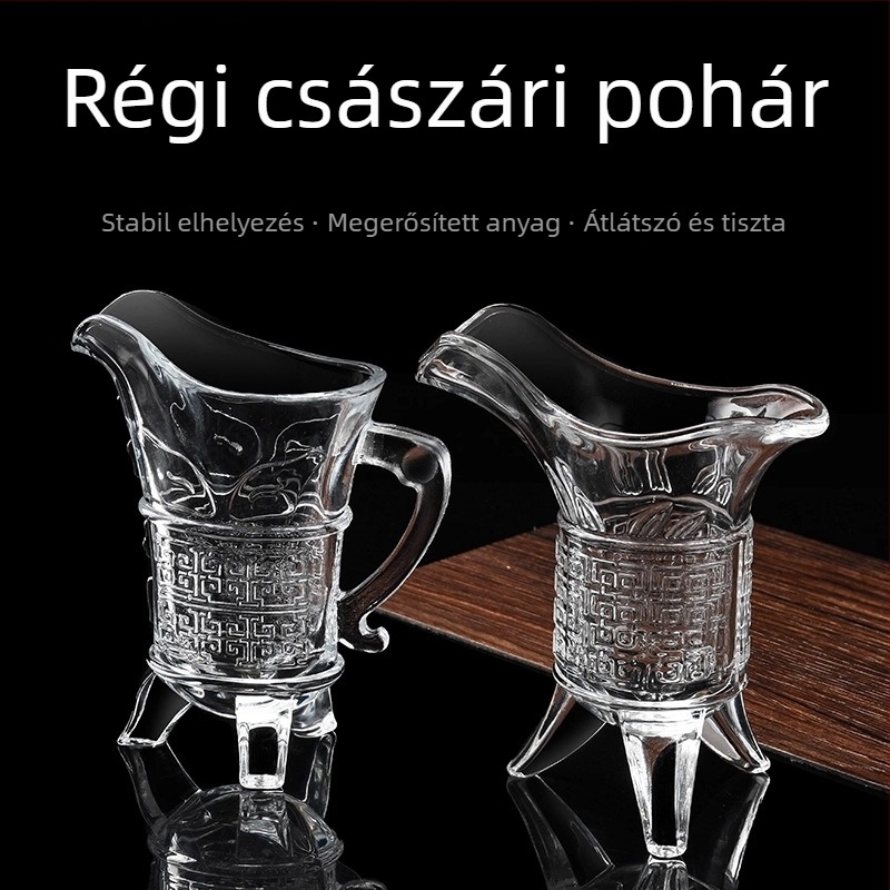 Otthoni boros pohár - modern, egyszerű stílus virágmotívummal, üveg anyag, 1–100 ml kapacitás, 1 darabos készlet, testreszabható logó, prémium minőség