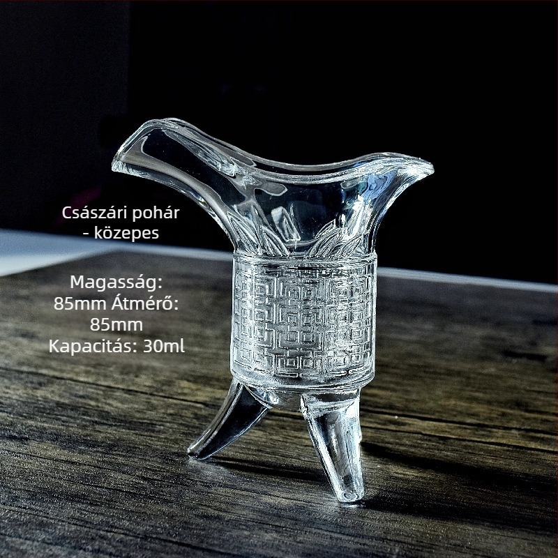 Otthoni boros pohár - modern, egyszerű stílus virágmotívummal, üveg anyag, 1–100 ml kapacitás, 1 darabos készlet, testreszabható logó, prémium minőség