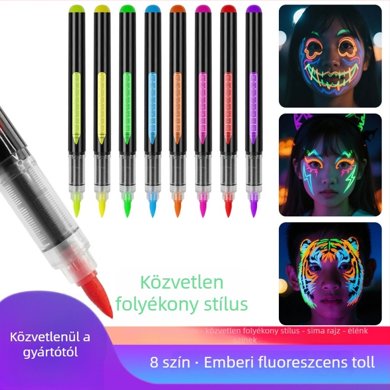 UV tetováló toll testhez – folyékony tinta, műanyag burkolat, modell KH9802, mosható