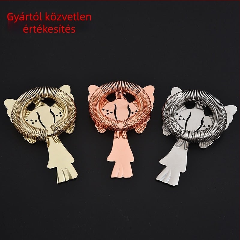 Rozsdamentes acél koktél jégszűrő, modern letisztultság, 130 g, HJD