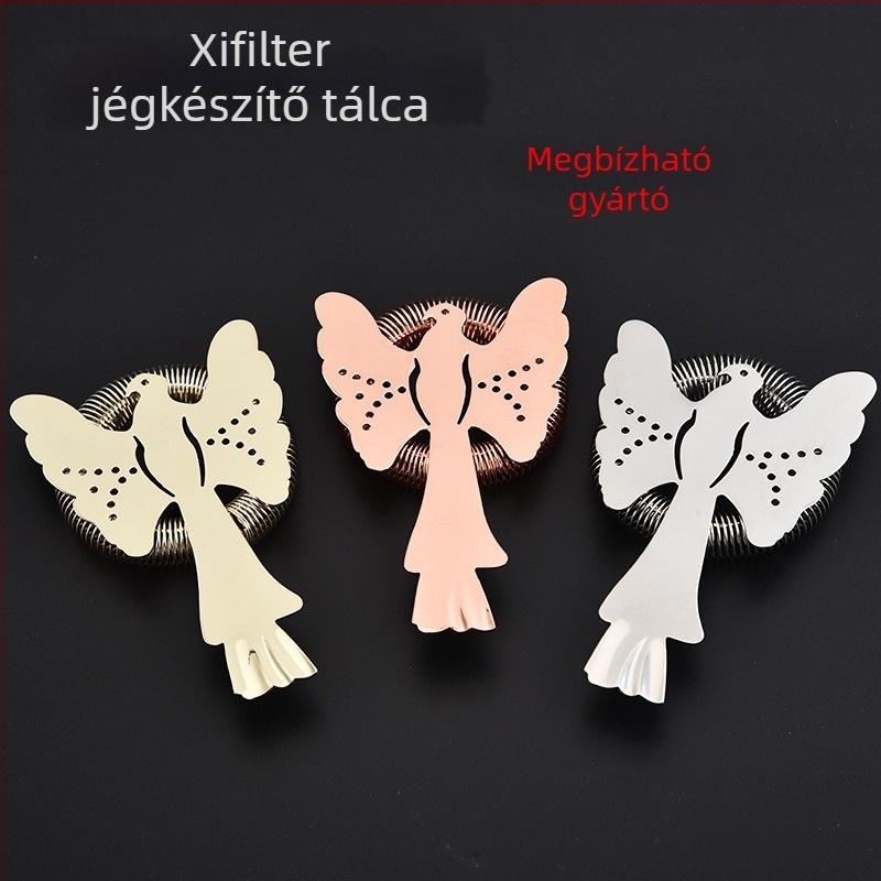 Rozsdamentes acél koktél jégszűrő, modern letisztultság, 130 g, HJD