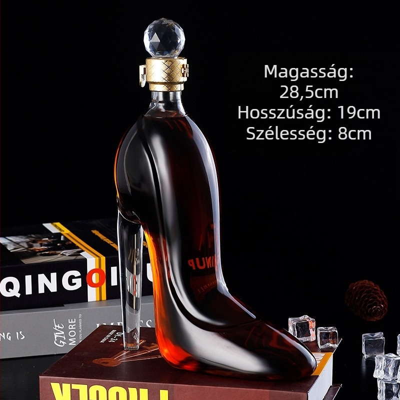 Dekanter – Üveg, kapacitás 901–1000 ml, Modern minimál stílus, Huaqi Glass – készlet