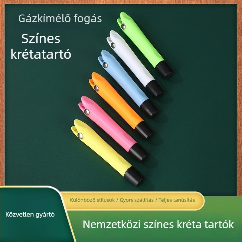 Krétatartó oktatáshoz, mágneses, pormentes, műanyag, vízoldékony krétakészlet