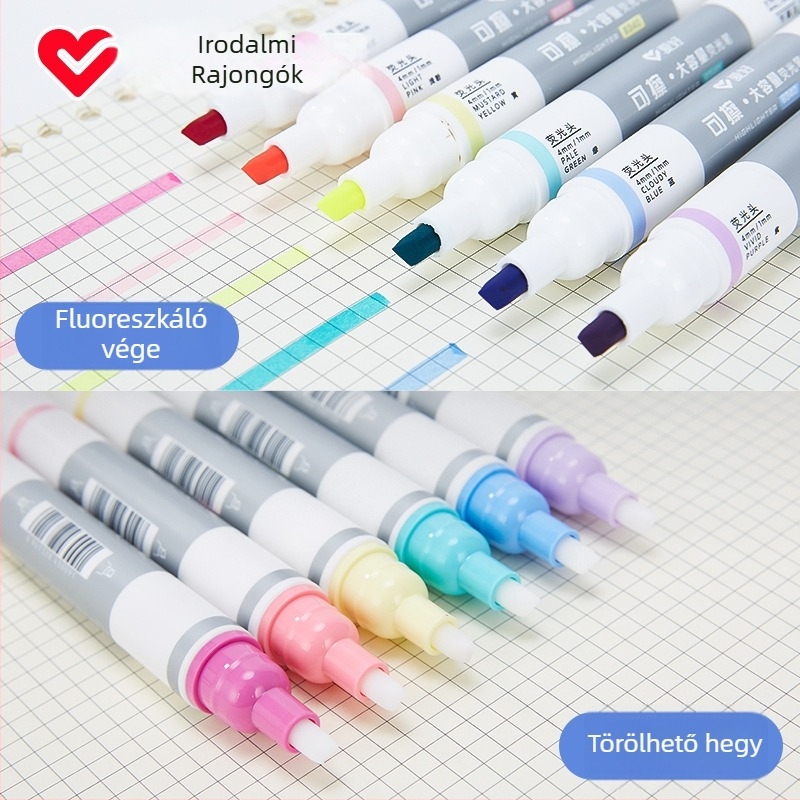 Kiemelő toll, műanyag tokkal, 12 darabos doboz, logó nyomtatás lehetséges, testreszabás elérhető.