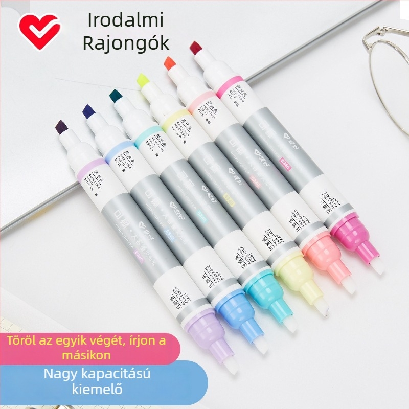 Kiemelő toll, műanyag tokkal, 12 darabos doboz, logó nyomtatás lehetséges, testreszabás elérhető.