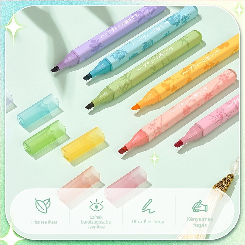 Iskolásoknak készült marker készlet (műanyag tokozás • 6 darabos készlet • Modell 999)