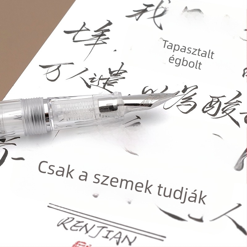 Bammi áttetsző műanyag tokkal, kis görbült heggyel a kalligráfiához (egy tipp)