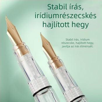 Vörös, átlátszó forgó toll tintát felszívó rendszerrel – tanár korrekciókhoz és házi feladatok jelöléséhez