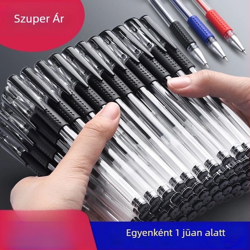0,5 mm titán acél hegyű golyóstoll, fekete víz alapú tinta, gyorsan száradó, nem törölhető, diákoknak és irodának