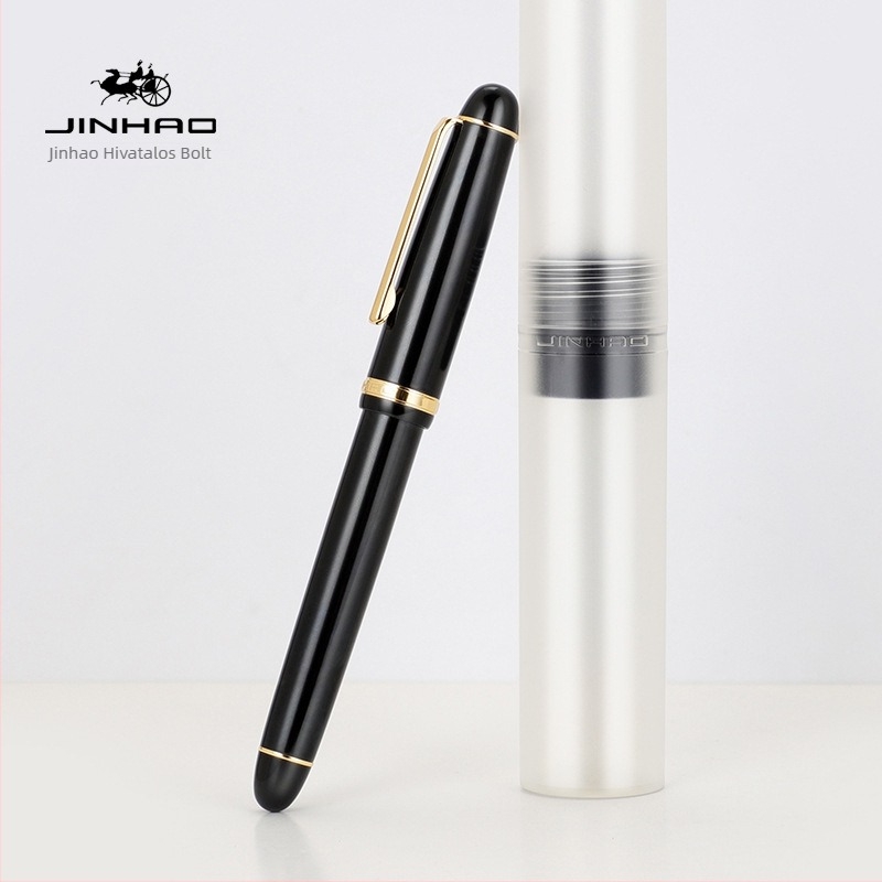 Jinhao X350 fém toll üzleti ajándékhoz – irídium tollhegy, tintaellátó rendszer 2,6 mm, nyomtatott logó