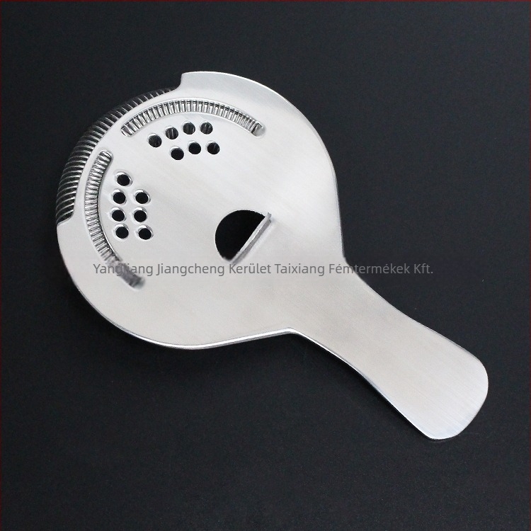 Koktél jégszűrő rozsdamentes acélból, tükrös felülettel, testreszabható és logónyomás