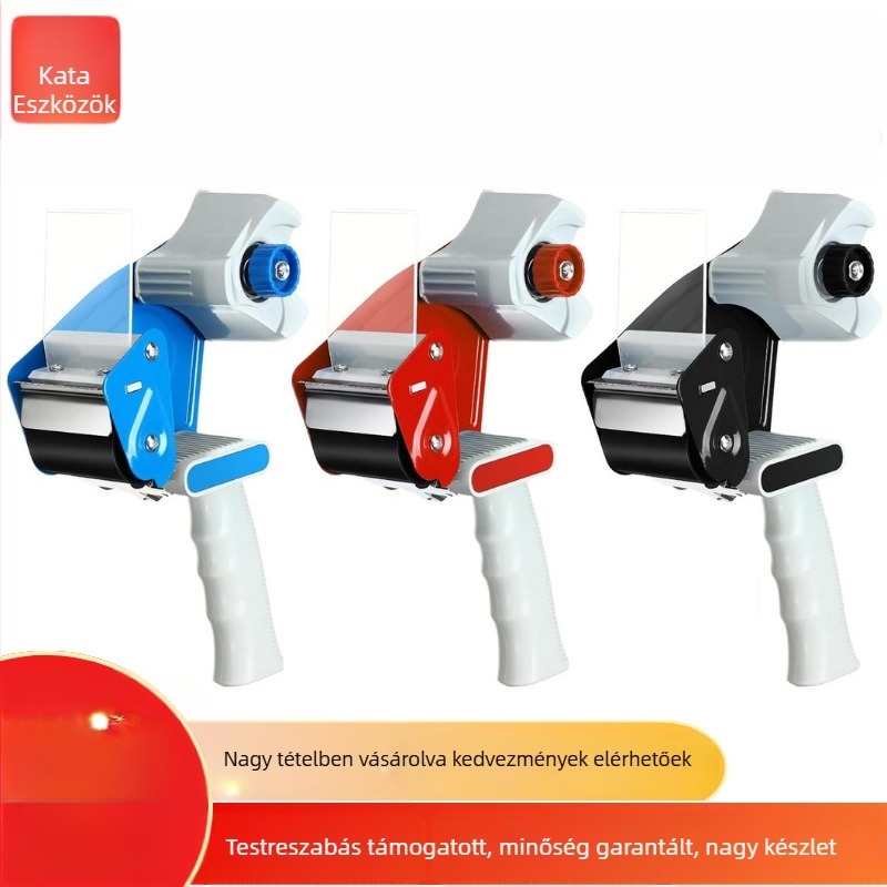 ABS+FÉM házú kézi doboz lezáró, modell 15008/15018, szalag szélesség 60 mm-ig, szalag tengelyének átmérője 76 mm, nettó súly 471–560 g