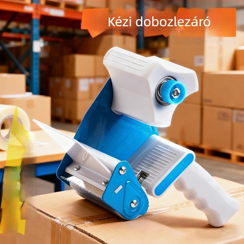 ABS+FÉM házú kézi doboz lezáró, modell 15008/15018, szalag szélesség 60 mm-ig, szalag tengelyének átmérője 76 mm, nettó súly 471–560 g