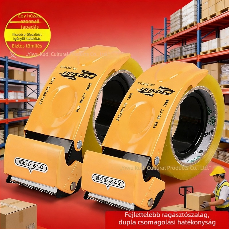 Meishubao fém konstrukciójú kézi szalagzáró és vágó, modell Fxj 9050-1, 4 mm szélességig