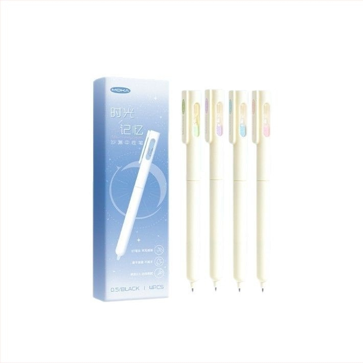 Wenji irodai gél toll, ST vég, visszahúzható kattintásos kialakítás, Morandi óra alakú dizájn, gyorsan száradó tinta, nem foltos tinta, dobozos csomagolás, 500 darab